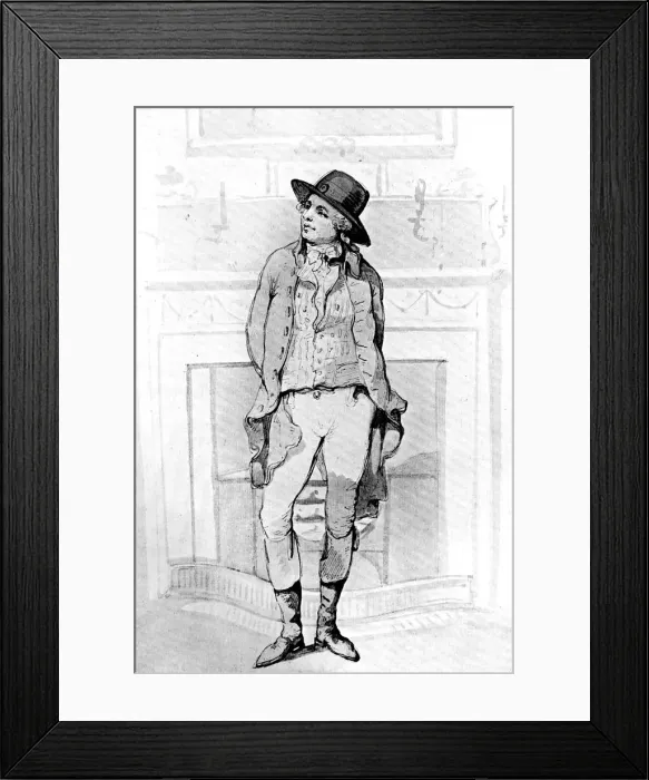 Framed Print : George Morland, 1786. Artist: Thomas Rowlandson Framed Print : George Morland, 1786. Artist: Thomas Rowlandson