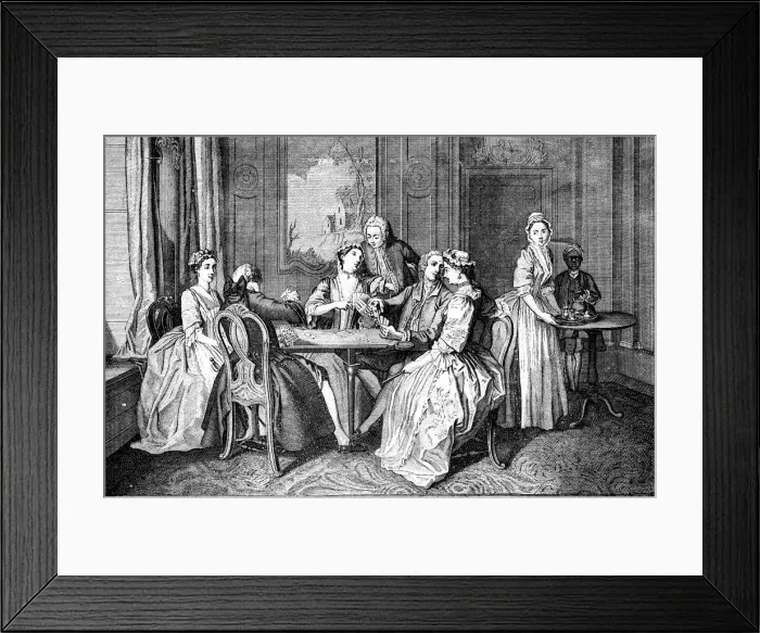 Framed Print : Quadrille, le Quadrille, 1743. Artist: Truchy Framed Print : Quadrille, le Quadrille, 1743. Artist: Truchy