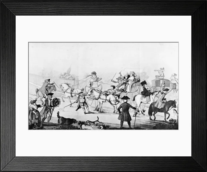 Framed Print : Richmond Hill, 1782. Artist: W Dickinson Framed Print : Richmond Hill, 1782. Artist: W Dickinson