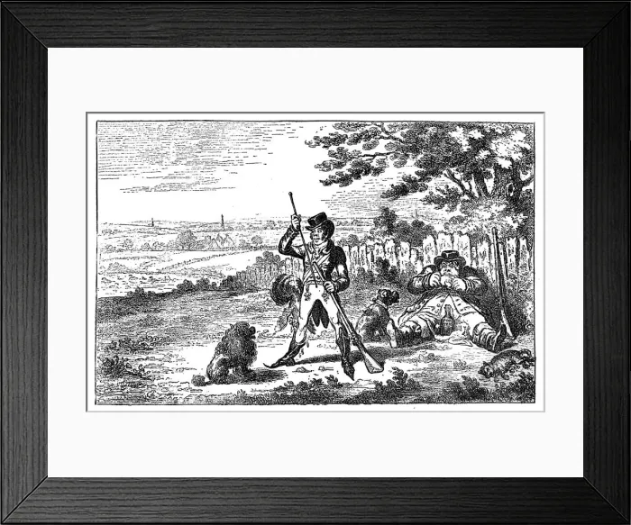 Framed Print : Cockney Sportsmen Recharging, 1800 Framed Print : Cockney Sportsmen Recharging, 1800
