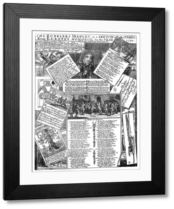 Framed Print : The Bubblers Medley, or a Sketch of the Times, 1720 Framed Print : The Bubblers Medley, or a Sketch of the Times, 1720