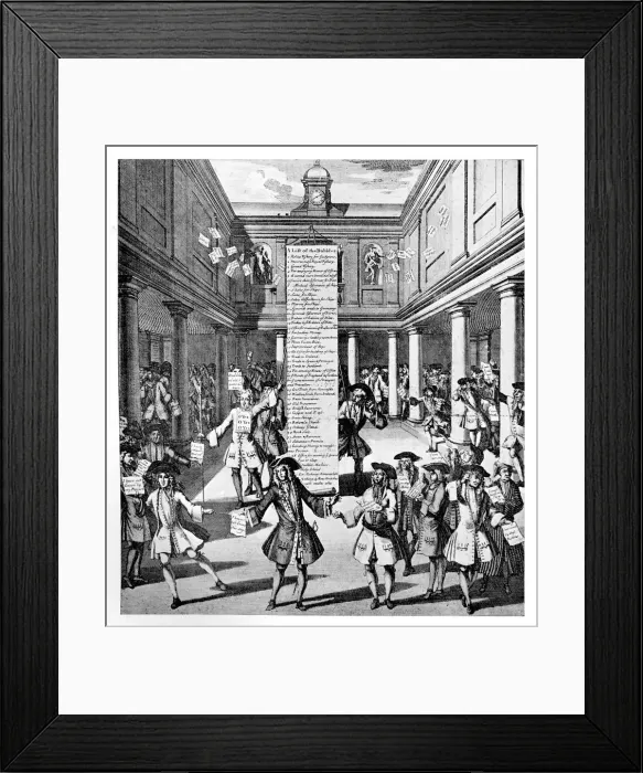 Framed Print : The Bubblers Bubbl d or The Devil Take the Hindmost, 1720 Framed Print : The Bubblers Bubbl d or The Devil Take the Hindmost, 1720