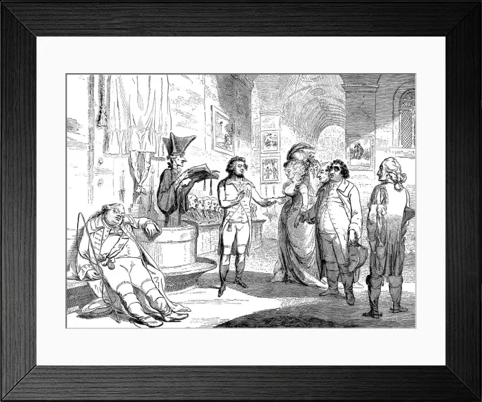 Framed Print : A Wife and No wife - or - a Trip to the Continent, 1786. Artist: Carlo Khan Framed Print : A Wife and No wife - or - a Trip to the Continent, 1786. Artist: Carlo Khan