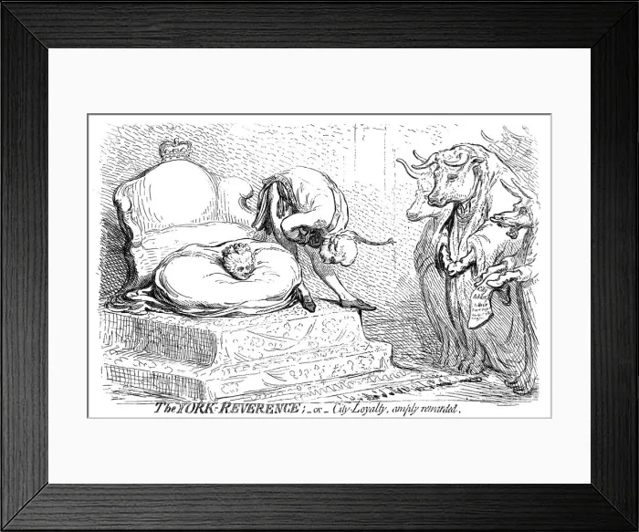 Framed Print : The York Reverence or City Loyalty, Amply Rewarded, 1796 Framed Print : The York Reverence or City Loyalty, Amply Rewarded, 1796
