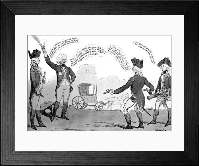 Framed Print : A Prince and a Poltroon, 1789 Framed Print : A Prince and a Poltroon, 1789