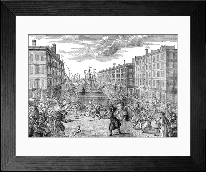 Framed Print : The View and Humours of Billingsgate, 1736