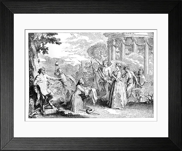 Framed Print : Fore-warned, Fore-armed, 1741. Artist: E Gravelot Framed Print : Fore-warned, Fore-armed, 1741. Artist: E Gravelot