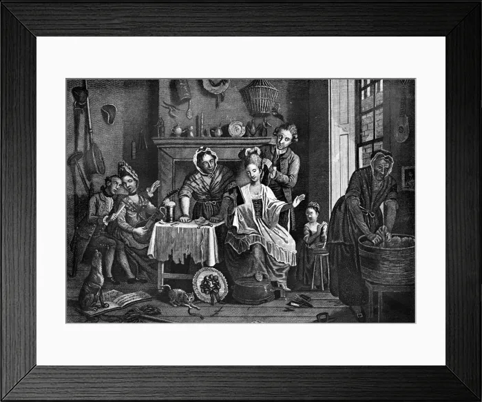 Framed Print : High-Life Below Stairs, 1772. Artist: Caldwell Framed Print : High-Life Below Stairs, 1772. Artist: Caldwell