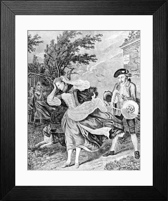Framed Print : The Ladies Disaster, 1771. Artist: Caldwell Framed Print : The Ladies Disaster, 1771. Artist: Caldwell