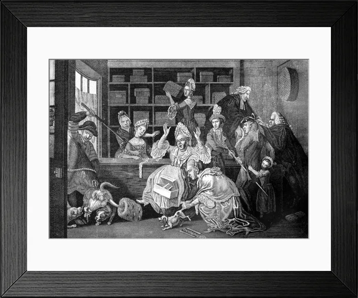 Framed Print : A Unwelcome customer, 1772. Artist: Caldwell