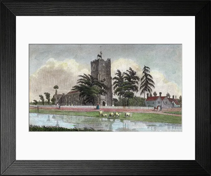 Framed Print : Broxbourne, Hertfordshire, 19th century. Artist: Warren Framed Print : Broxbourne, Hertfordshire, 19th century. Artist: Warren