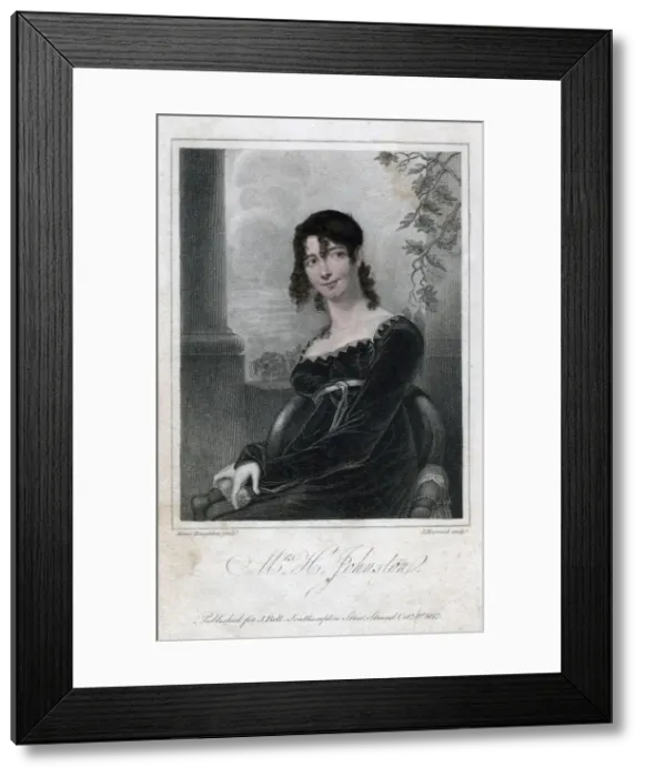 Framed Print : Mrs H Johnston, 1812. Artist: J Hopwood Framed Print : Mrs H Johnston, 1812. Artist: J Hopwood