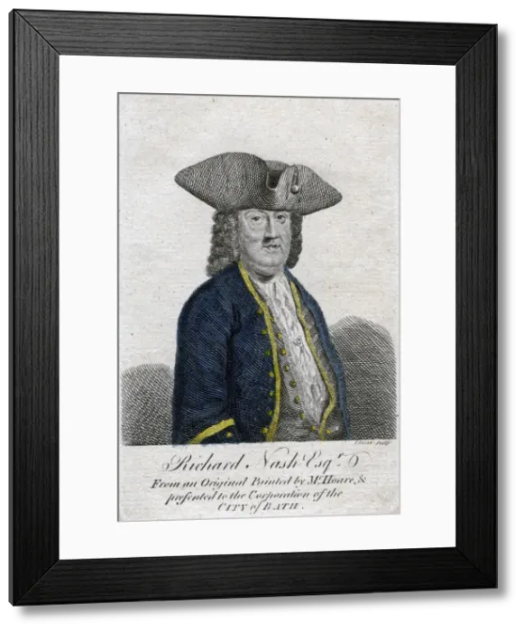 Framed Print : Richard ( Beau ) Nash, British dandy, 18th century. Artist: John June Framed Print : Richard ( Beau ) Nash, British dandy, 18th century. Artist: John June