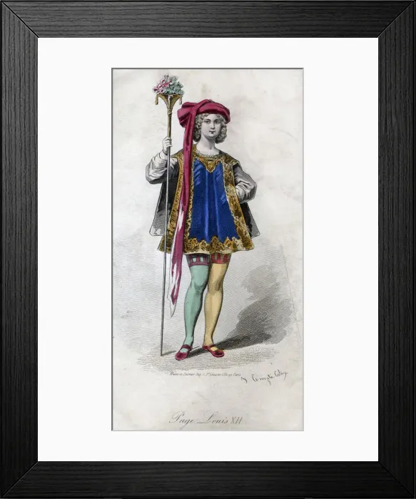 Framed Print : Page, Louis XII, (19th century). Artist: Francois Claudius Compte-Calix Framed Print : Page, Louis XII, (19th century). Artist: Francois Claudius Compte-Calix