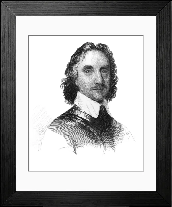 Framed Print : Oliver Cromwell, 17th century English soldier and statesman, (c1850) Framed Print : Oliver Cromwell, 17th century English soldier and statesman, (c1850)