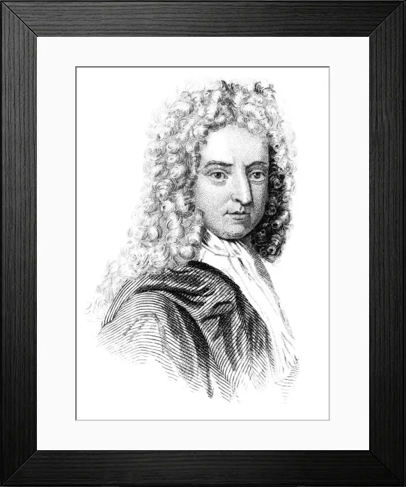 Framed Print : Daniel Defoe, English writer, journalist and spy, (c1850) Framed Print : Daniel Defoe, English writer, journalist and spy, (c1850)
