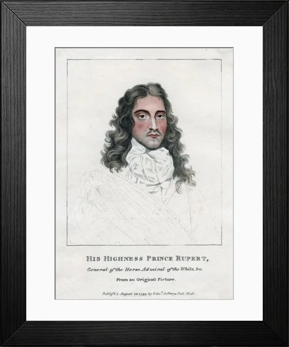 Framed Print : Prince Rupert of the Rhine, soldier and inventor, 1799 Framed Print : Prince Rupert of the Rhine, soldier and inventor, 1799