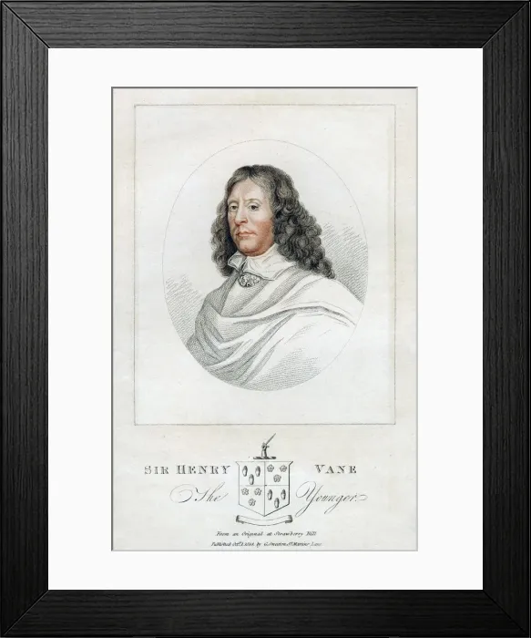 Framed Print : Henry Vane the Younger, statesman and Member of Parliament, 1814 Framed Print : Henry Vane the Younger, statesman and Member of Parliament, 1814