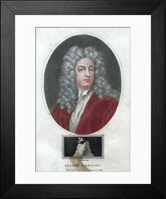 Framed Print : Joseph Addison, English politician and writer, 1796. Artist: J Chapman Framed Print : Joseph Addison, English politician and writer, 1796. Artist: J Chapman