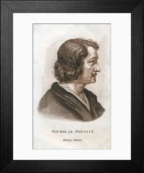 Framed Print : Nicolas Poussin, French classical painter, c19th century Framed Print : Nicolas Poussin, French classical painter, c19th century