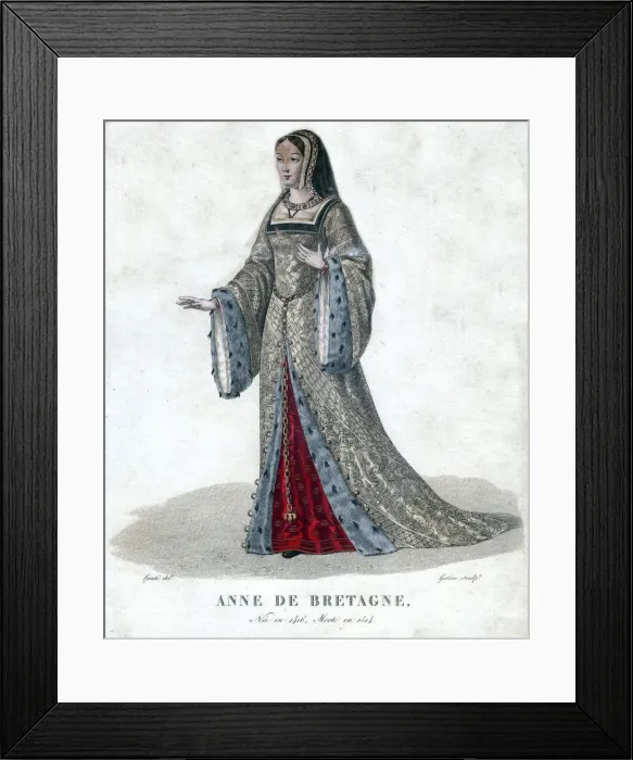 Framed Print : Anne de Bretagne, c19th century. Artist: Gatine Framed Print : Anne de Bretagne, c19th century. Artist: Gatine