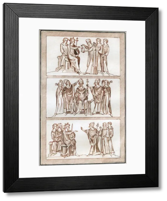 Framed Print : The Life of Thomas Becket, (1801). Artist: Joseph Strutt Framed Print : The Life of Thomas Becket, (1801). Artist: Joseph Strutt