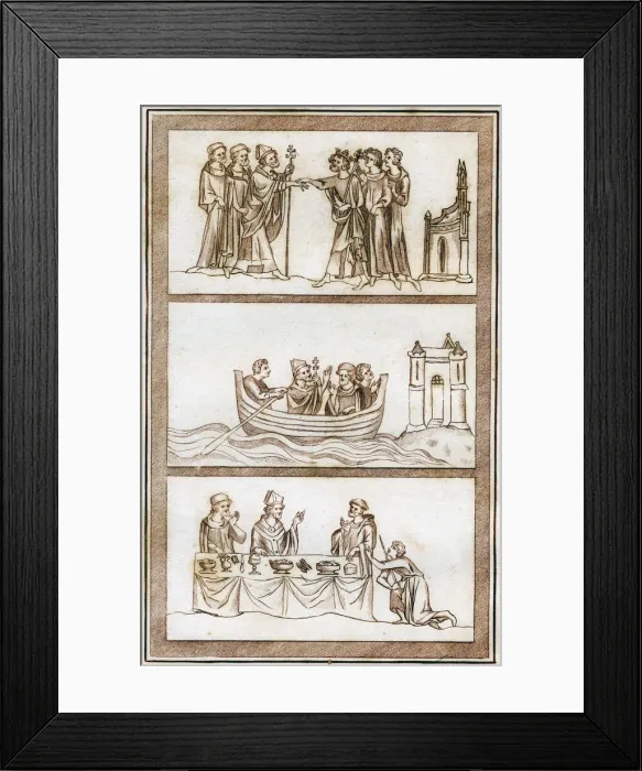 Framed Print : The Life of Thomas Becket, (1801). Artist: Joseph Strutt Framed Print : The Life of Thomas Becket, (1801). Artist: Joseph Strutt