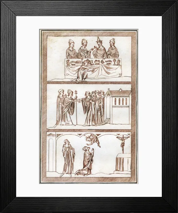 Framed Print : The Life of Thomas Becket, (1801). Artist: Joseph Strutt Framed Print : The Life of Thomas Becket, (1801). Artist: Joseph Strutt