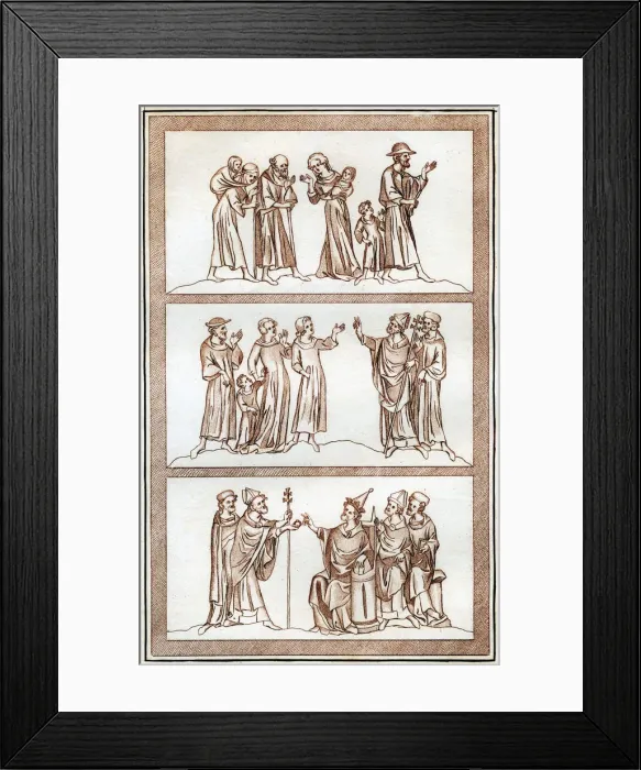 Framed Print : The Life of Thomas Becket, (1801). Artist: Joseph Strutt Framed Print : The Life of Thomas Becket, (1801). Artist: Joseph Strutt