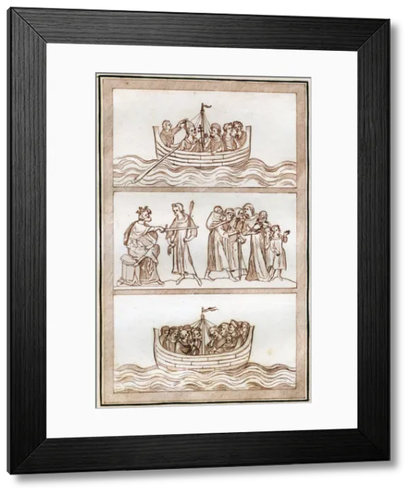 Framed Print : The Life of Thomas Becket, (1801). Artist: Joseph Strutt Framed Print : The Life of Thomas Becket, (1801). Artist: Joseph Strutt