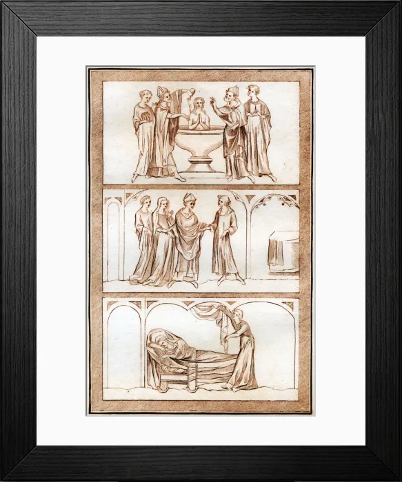 Framed Print : The Life of Thomas Becket, (1801). Artist: Joseph Strutt Framed Print : The Life of Thomas Becket, (1801). Artist: Joseph Strutt