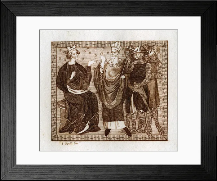 Framed Print : The Life of Thomas Becket, (1801). Artist: Joseph Strutt Framed Print : The Life of Thomas Becket, (1801). Artist: Joseph Strutt