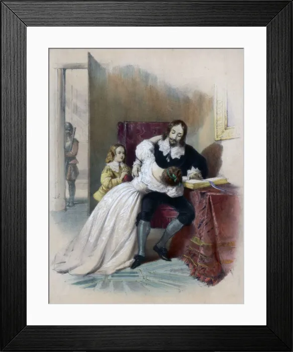 Framed Print : King Charles I (1600-1649) parting from his children, 1838 Framed Print : King Charles I (1600-1649) parting from his children, 1838