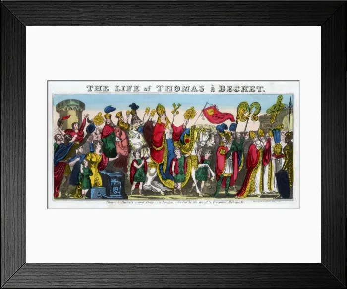 Framed Print : Thomas a Beckets grand Entry into London... 12th century, (19th century) Framed Print : Thomas a Beckets grand Entry into London... 12th century, (19th century)