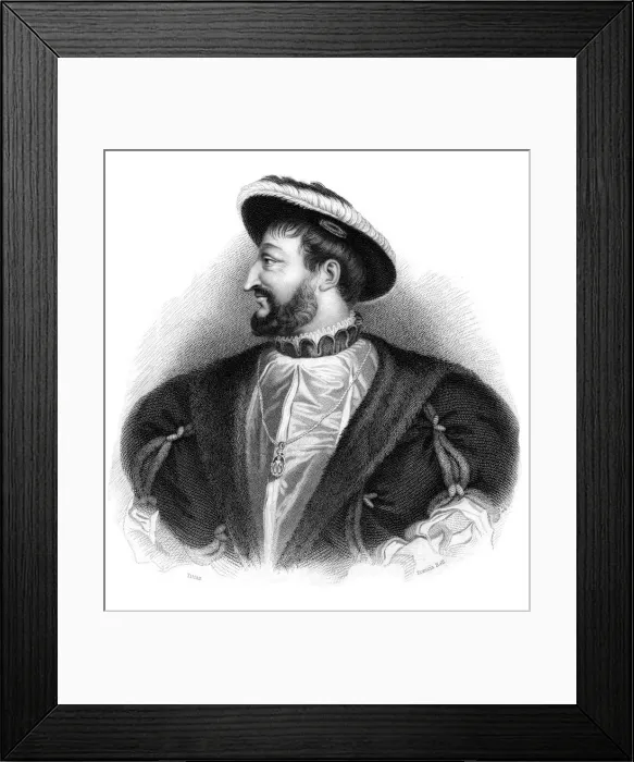 Framed Print : Francis I, King of France, 19th century. Artist: Francis Holl Framed Print : Francis I, King of France, 19th century. Artist: Francis Holl
