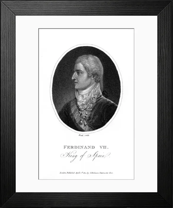 Framed Print : Ferdinand VII, King of Spain, 1810. Artist: Heath Framed Print : Ferdinand VII, King of Spain, 1810. Artist: Heath