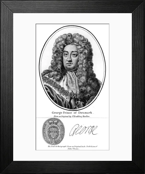 Framed Print : George, Prince of Denmark. Artist: J Swaine Framed Print : George, Prince of Denmark. Artist: J Swaine