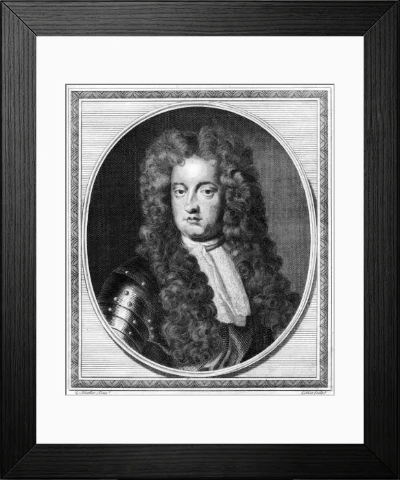 Framed Print : George, Prince of Denmark, (18th century). Artist: John Goldar Framed Print : George, Prince of Denmark, (18th century). Artist: John Goldar
