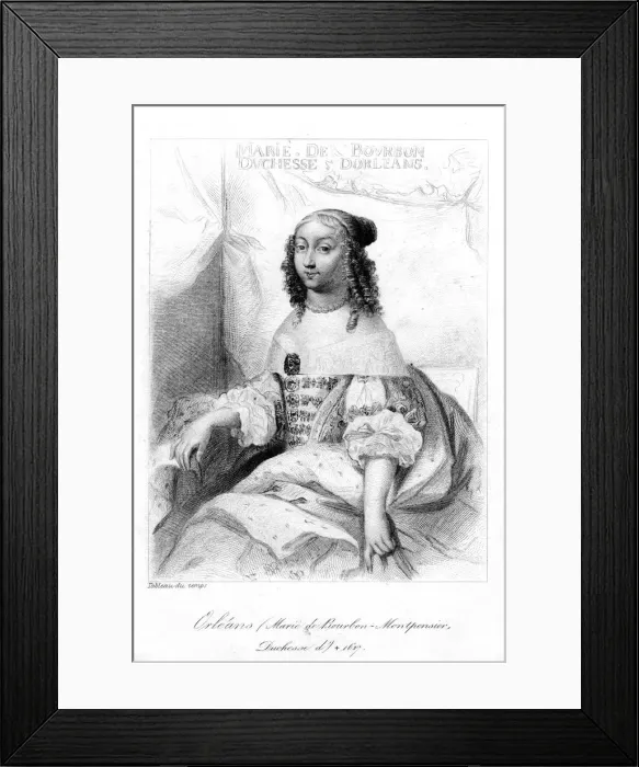 Framed Print : Anne Marie Louise d Orleans, duchesse de Montpensier Framed Print : Anne Marie Louise d Orleans, duchesse de Montpensier