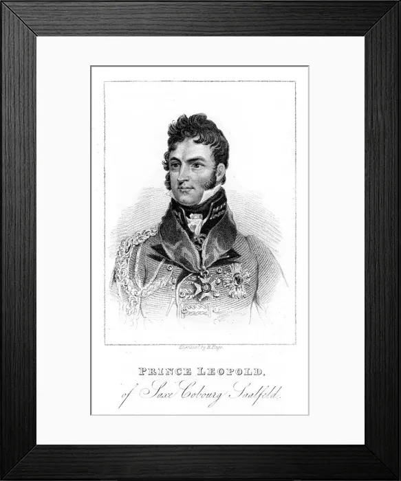 Framed Print : Prince Leopold of Saxe-Coburg-Saalfeld, 1823 Framed Print : Prince Leopold of Saxe-Coburg-Saalfeld, 1823