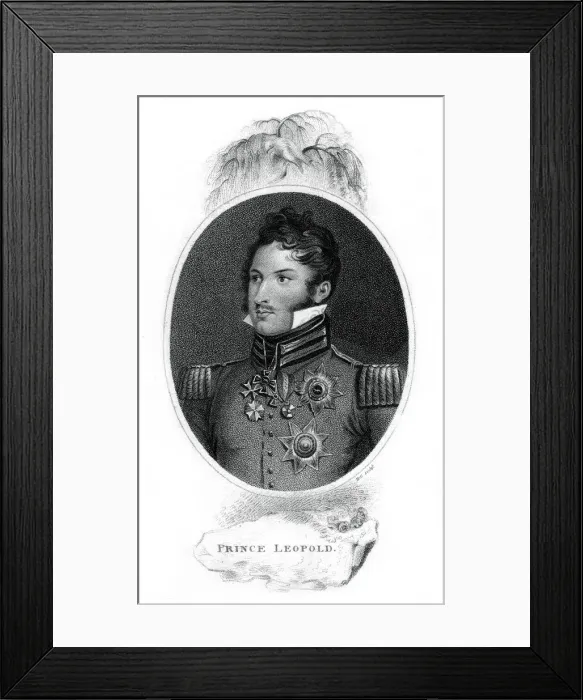 Framed Print : Prince Leopold of Saxe-Coburg-Saalfeld, 19th century. Artist: Holl Framed Print : Prince Leopold of Saxe-Coburg-Saalfeld, 19th century. Artist: Holl