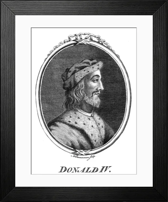 Framed Print : Donald IV, King of Scotland. Artist: Alexander Bannerman Framed Print : Donald IV, King of Scotland. Artist: Alexander Bannerman