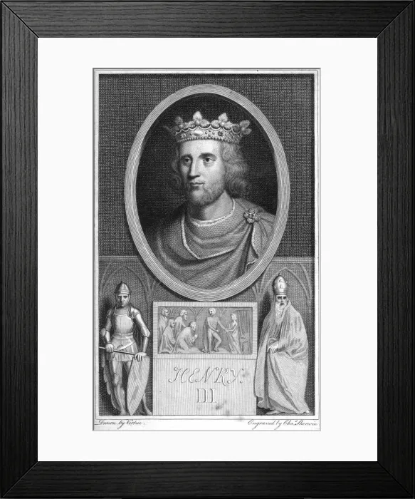 Framed Print : Henry III of England, (18th century). Artist: Charles Sherwin Framed Print : Henry III of England, (18th century). Artist: Charles Sherwin