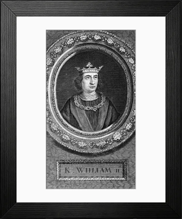 Framed Print : King William II. Artist: George Vertue Framed Print : King William II. Artist: George Vertue