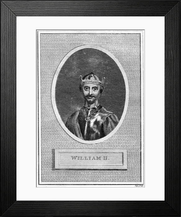 Framed Print : King William II of England. Artist: Pass Framed Print : King William II of England. Artist: Pass
