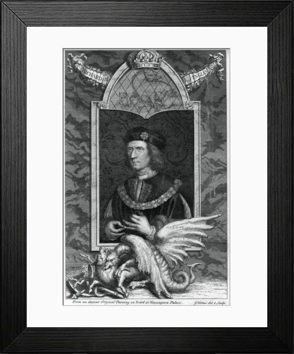 Framed Print : Richard III of England, (18th century). Artist: George Vertue Framed Print : Richard III of England, (18th century). Artist: George Vertue