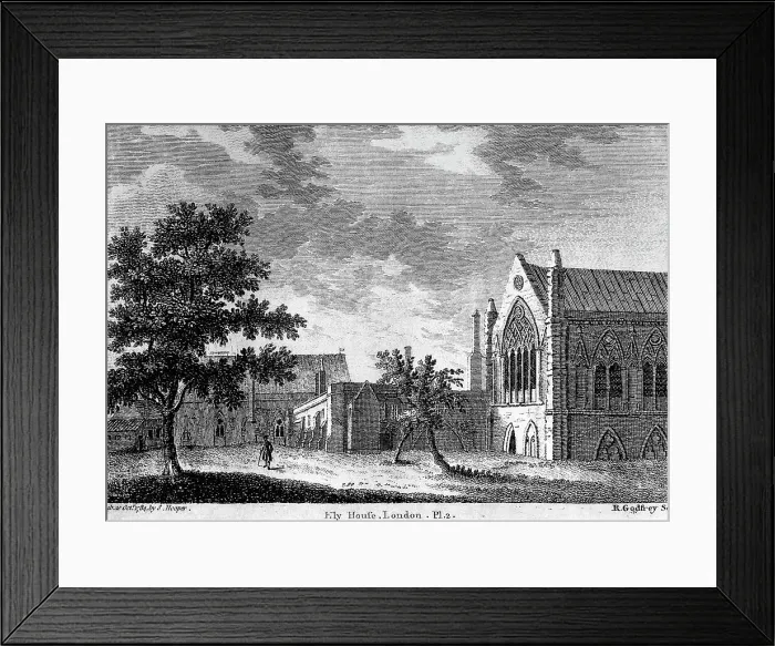 Framed Print : Ely House, afterwards Hatton House, Holborn, 18th century, (1908). Artist: R Godfrey Framed Print : Ely House, afterwards Hatton House, Holborn, 18th century, (1908). Artist: R Godfrey