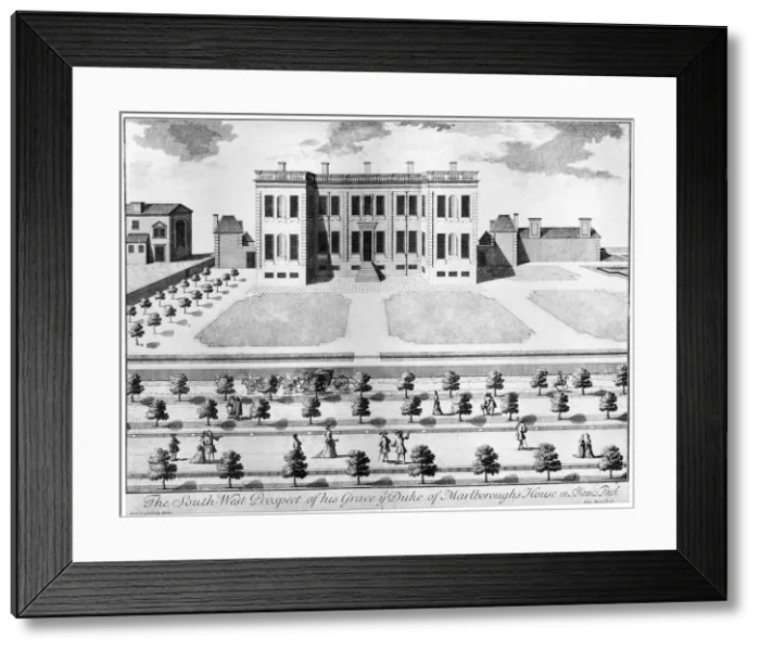 Framed Print : Marlborough House from the south-west, 17th century, (1908). Artist: John Harris Framed Print : Marlborough House from the south-west, 17th century, (1908). Artist: John Harris