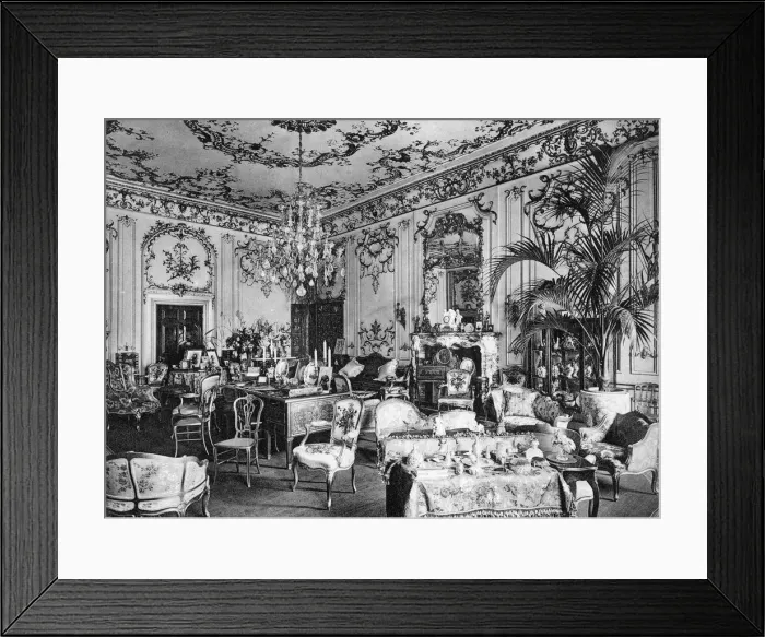 Framed Print : The drawing room, Chesterfield House, 1908. Artist: Bedford Lemere and Company Framed Print : The drawing room, Chesterfield House, 1908. Artist: Bedford Lemere and Company
