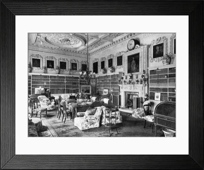 Framed Print : The library, Chesterfield House, 1908. Artist: Bedford Lemere and Company Framed Print : The library, Chesterfield House, 1908. Artist: Bedford Lemere and Company